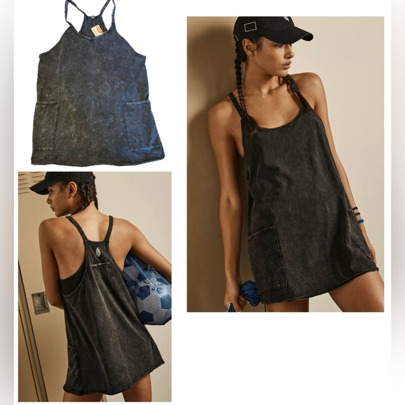 FP Movement by Free People Dresses & Skirts - NWT Free People Movement Hot Shot Mini Dress in Black (mineral wash) Size Medium